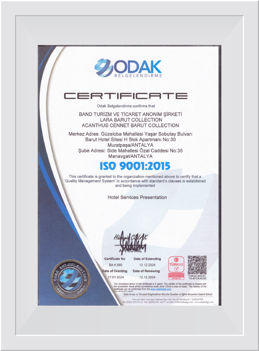 ISO 9001.2015 Kalite Yönetim Sistemi
