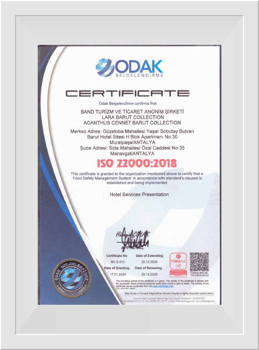 ISO 22000.2018 Food Safety Management System