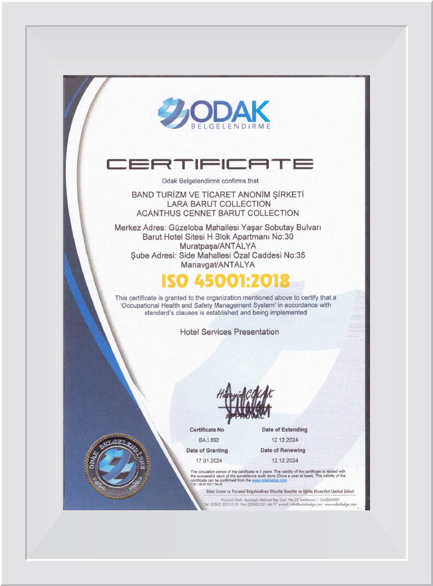 ISO 45001.2018 İş Sağlığı ve Güvenliği Yönetim Sistemi