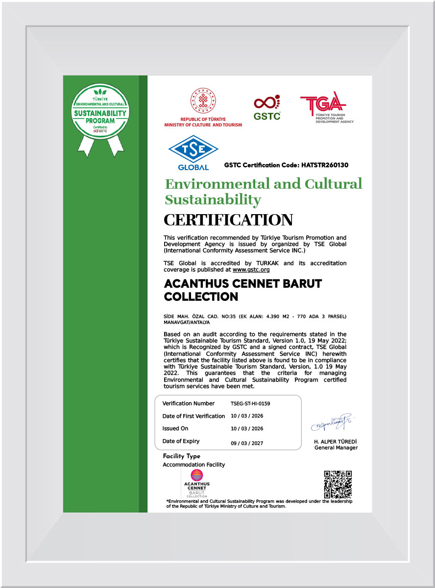 Sürdürülebilir Turizm Sertifikası