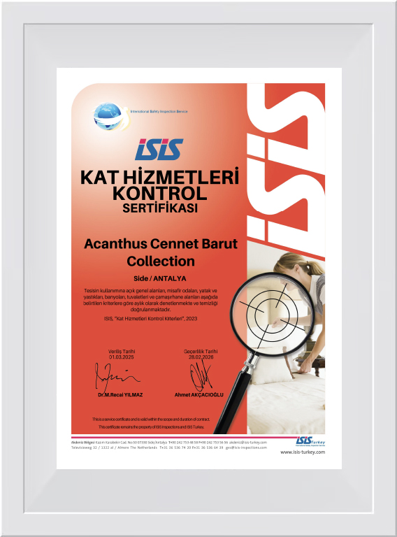 Housekeeping Control Certificate