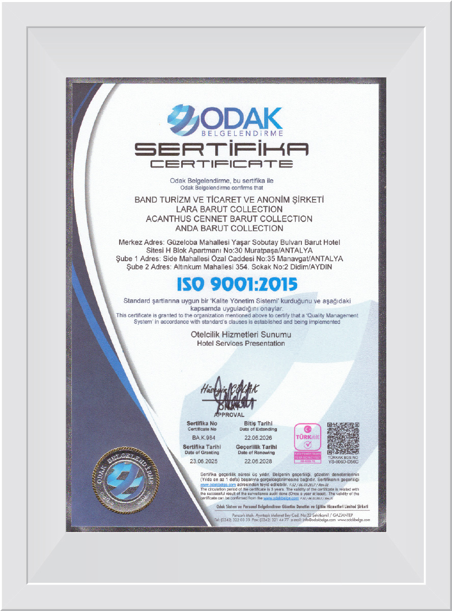 ISO 9001.2015 Kalite Yönetim Sistemi