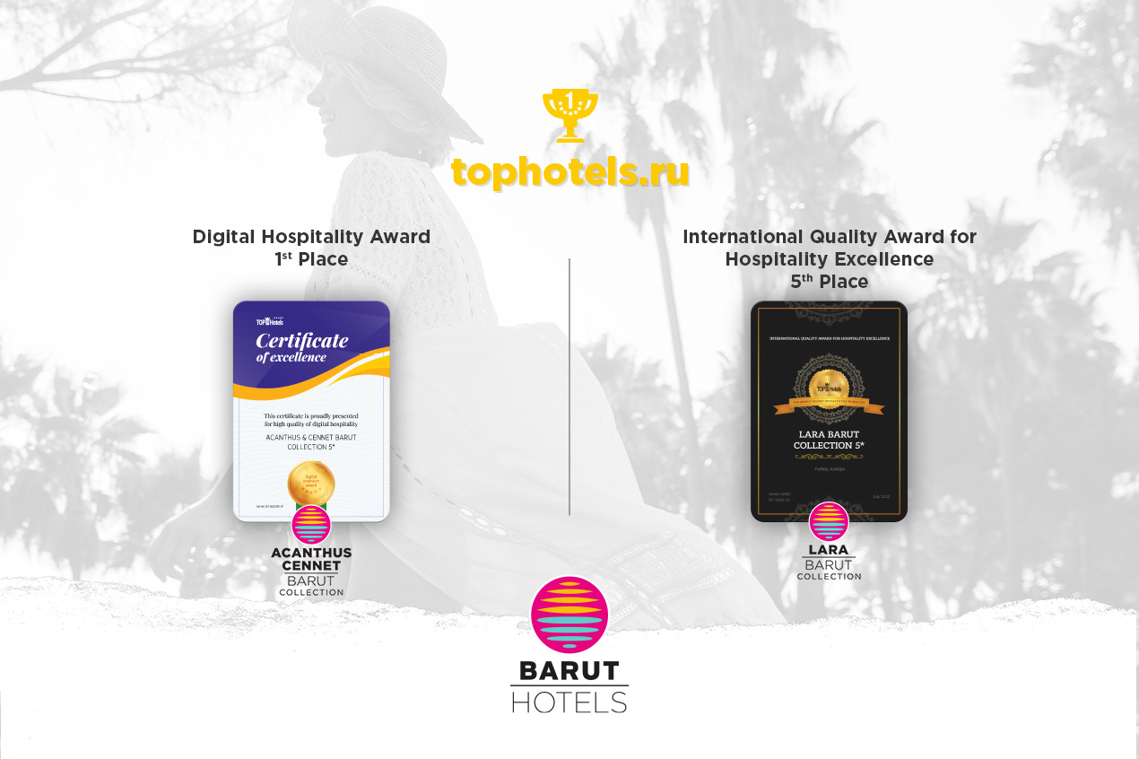 Die Gäste Von Tophotels.ru Haben Die Barut Hotels Mit Zwei Wichtigen Auszeichnungen Gekrönt