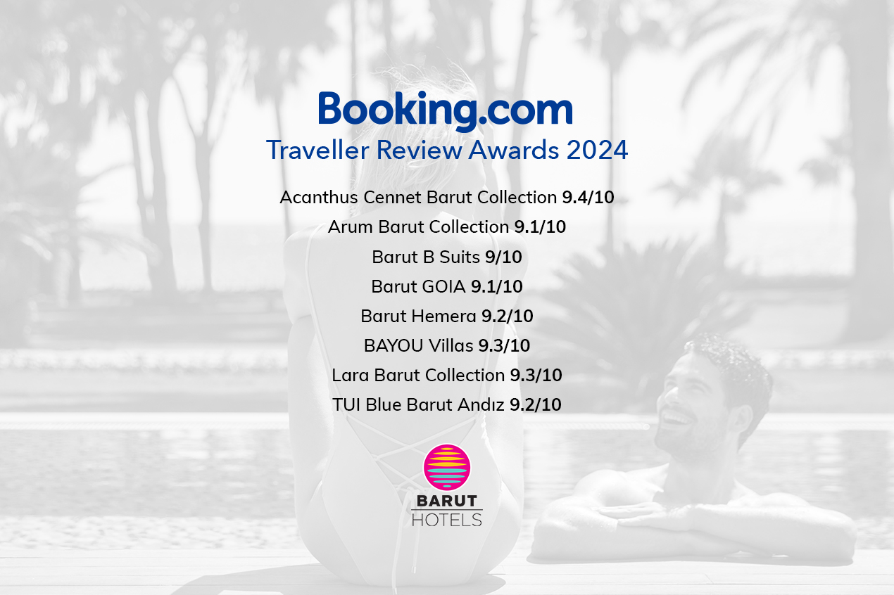 Acanthus Cennet Barut Collection Erhält Booking.com Traveler Review Awards 2024 Auszeichnung